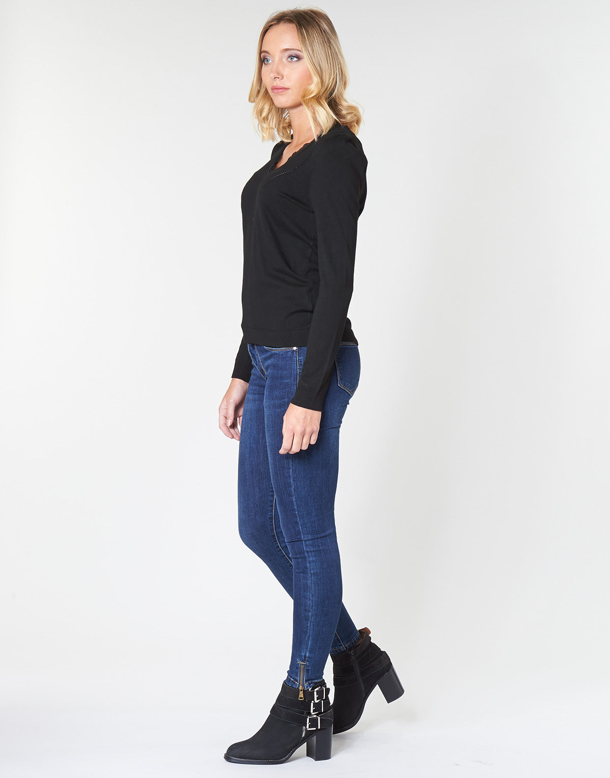 Maglione Donna Naf Naf  MITOU LONG NEW  Nero