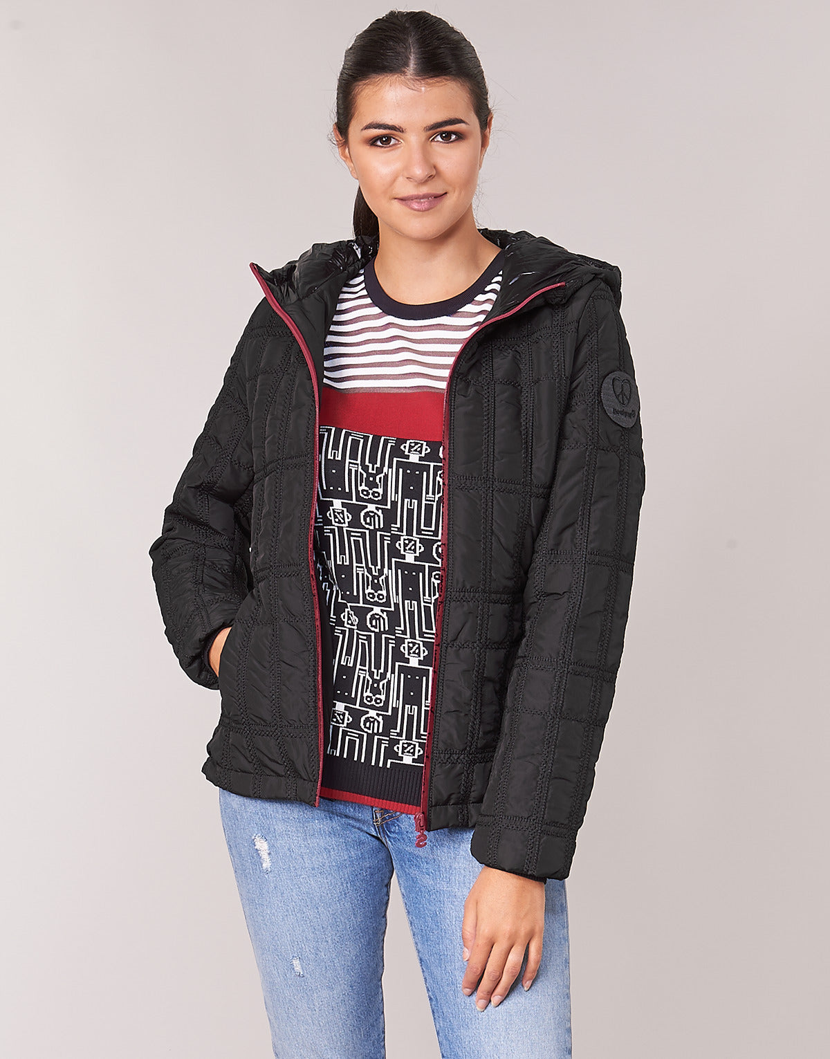 Piumino Donna Desigual  EDIMBURGO  Nero