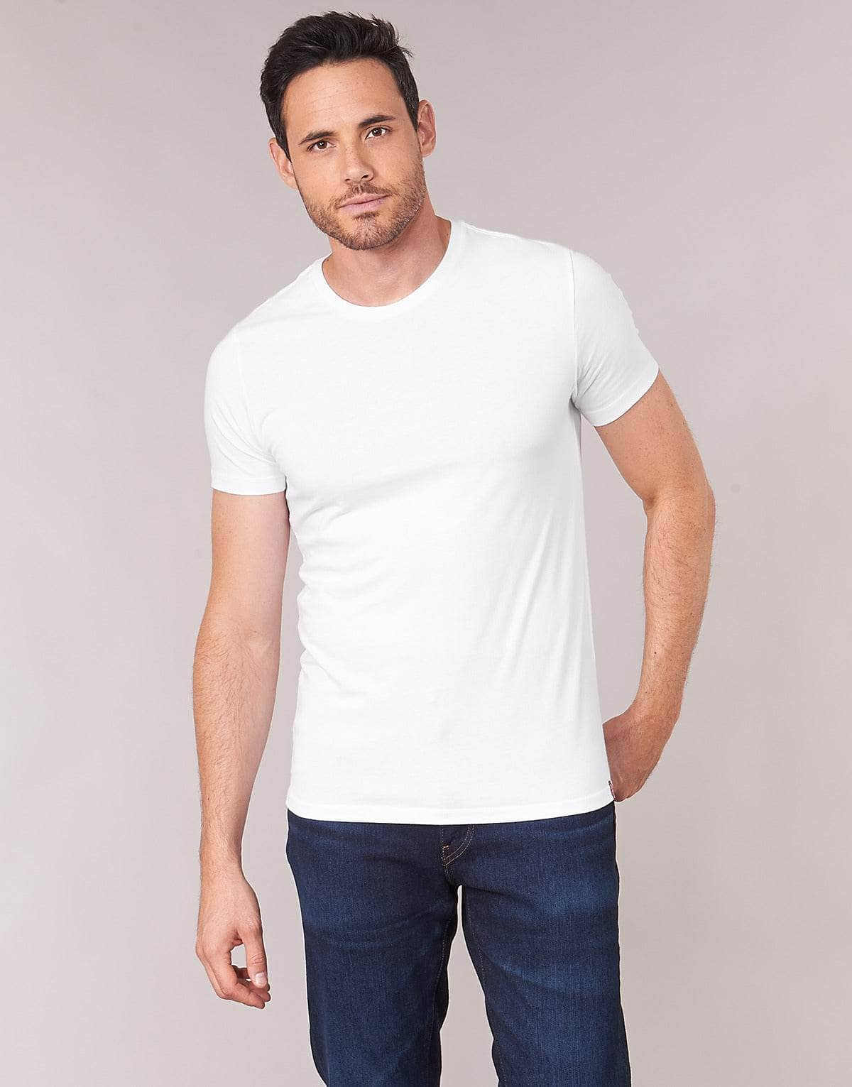 T-shirt Uomo Levis  SLIM 2PK CREWNECK 1  Bianco