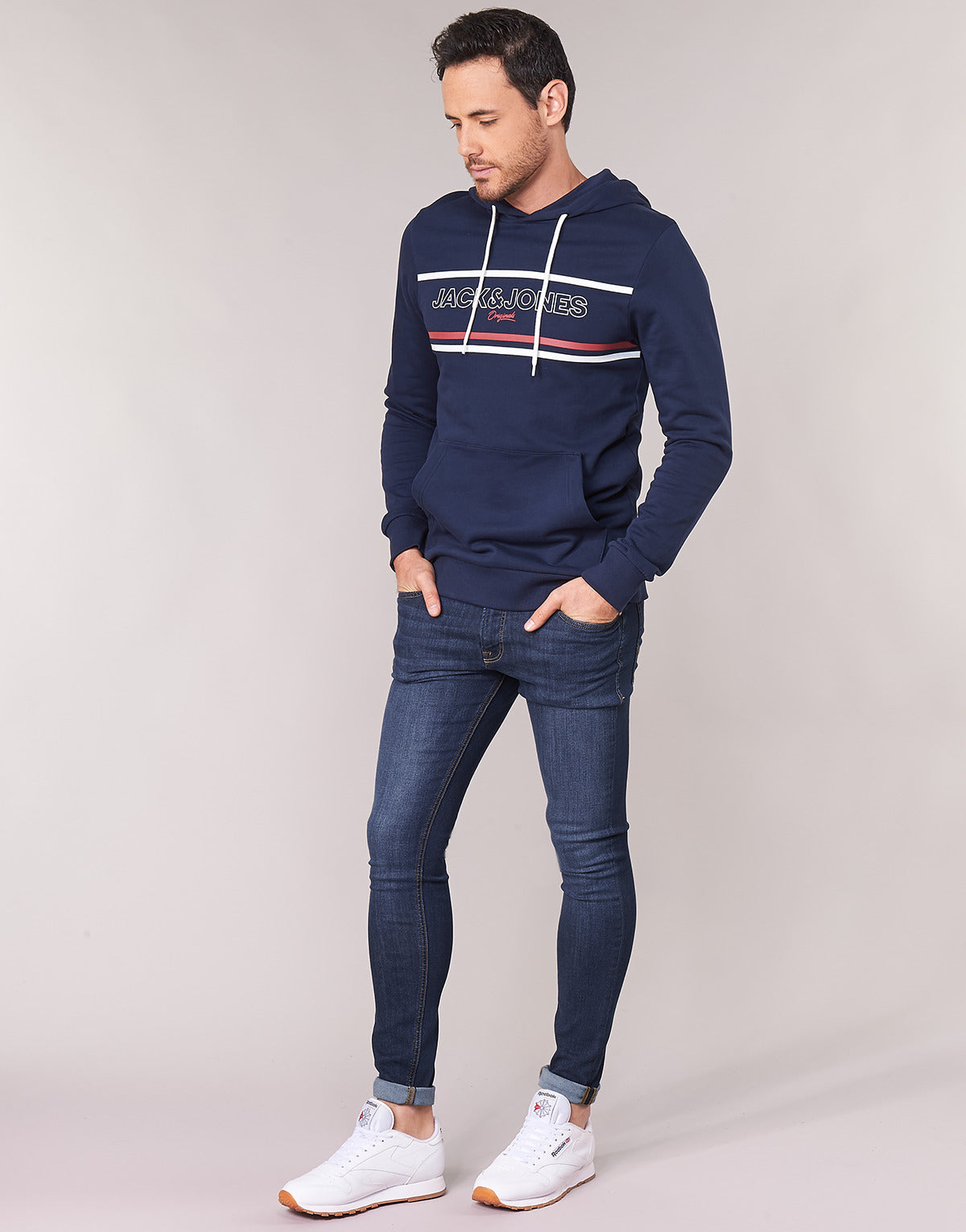 Jeans Slim Uomo Jack & Jones  JJILIAM  Blu