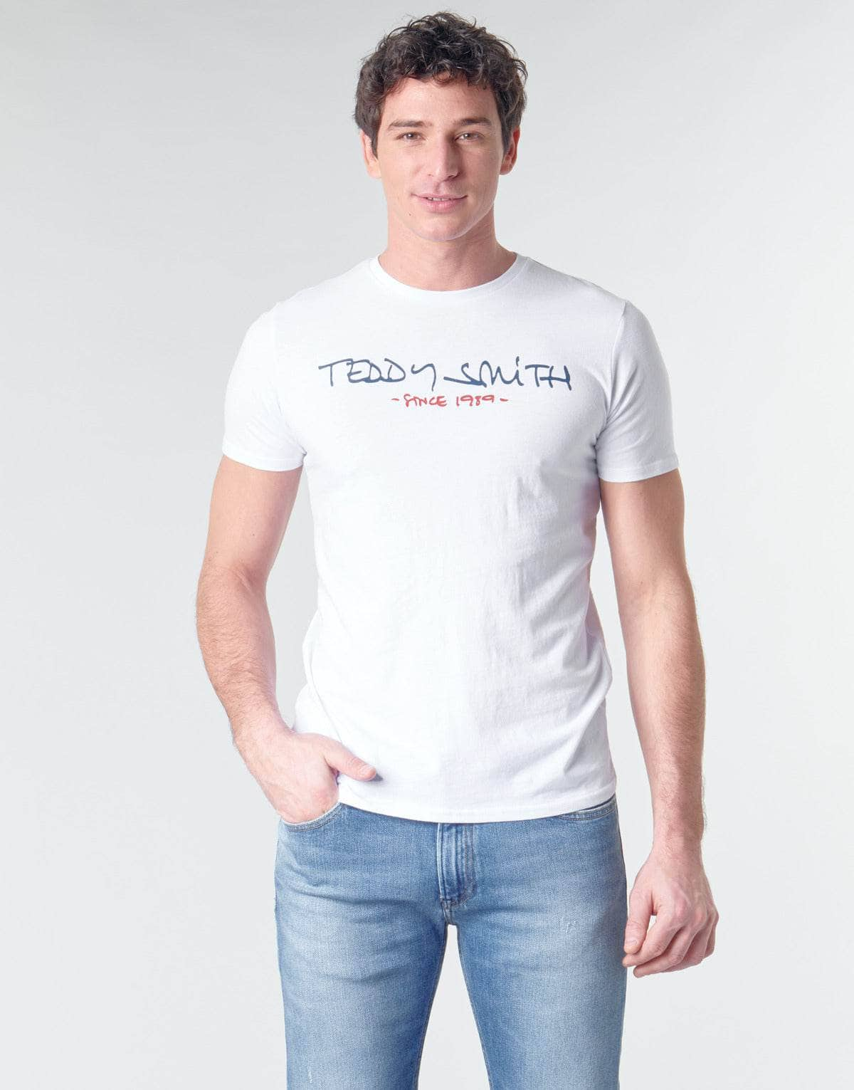 T-shirt Uomo Teddy Smith  TICLASS  Bianco