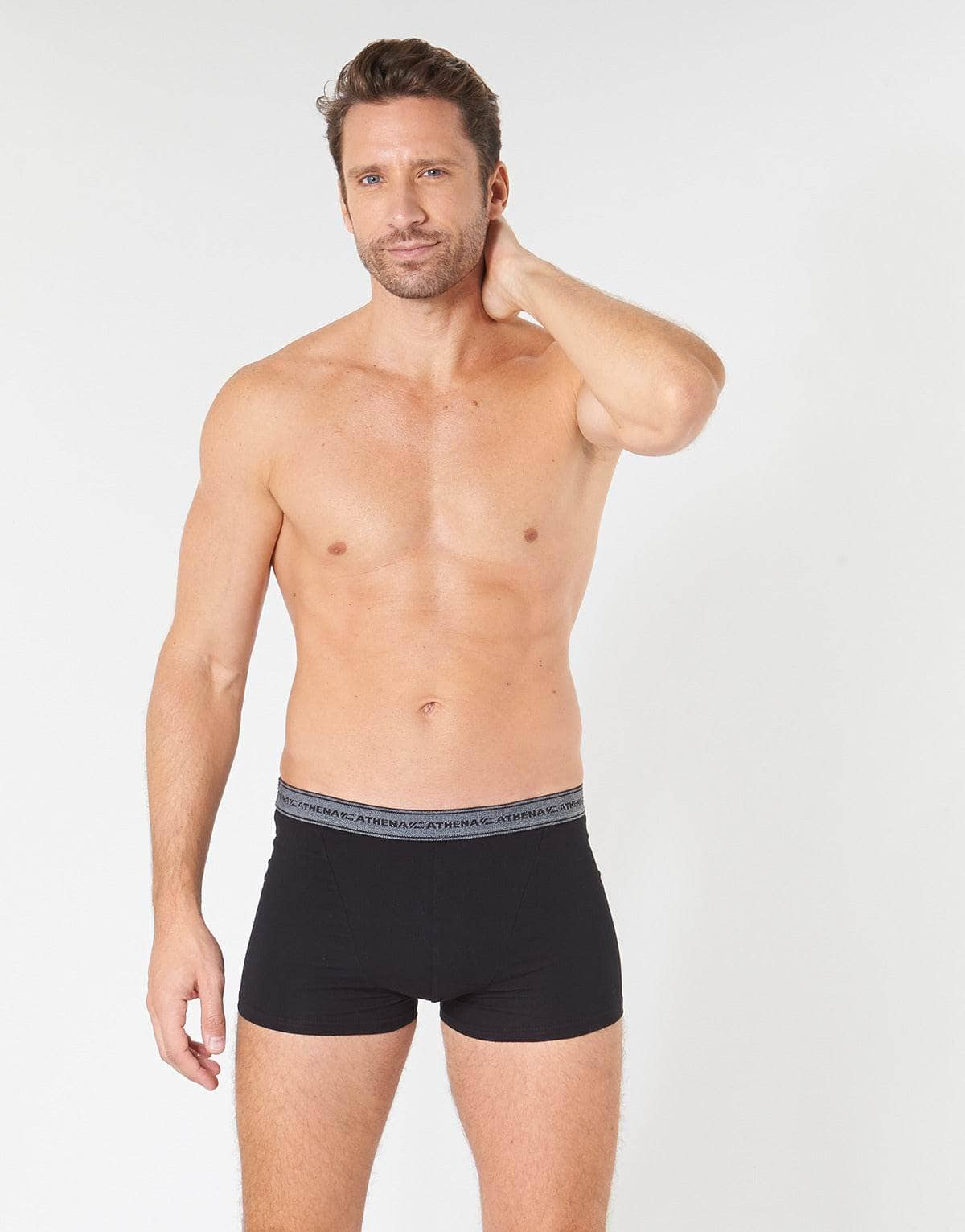 Boxer Uomo Athena  BASIC COTON  Nero