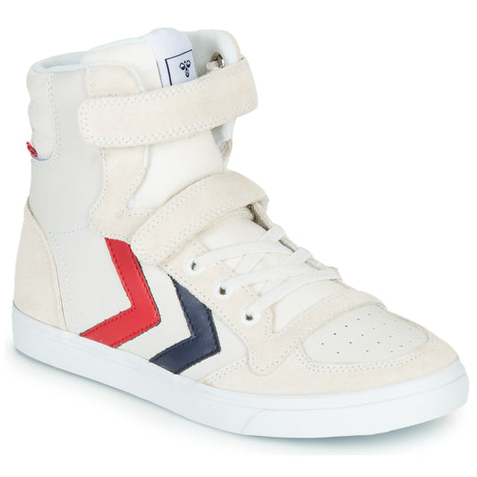 Scarpe bambini ragazza hummel  SLIMMER STADIL LEATHER HIGH JR  Bianco