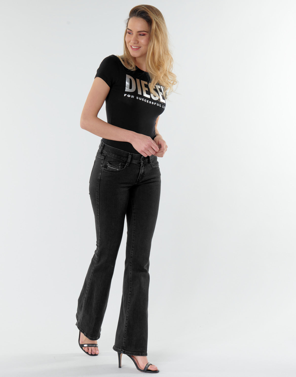 Jeans Bootcut Donna Diesel  EBBEY  Nero