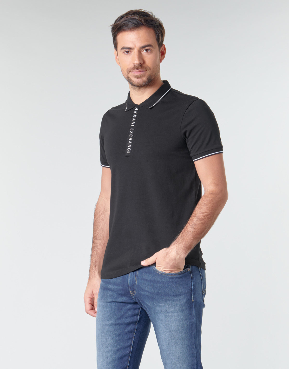 Polo Uomo Armani Exchange  HANEMO  Nero