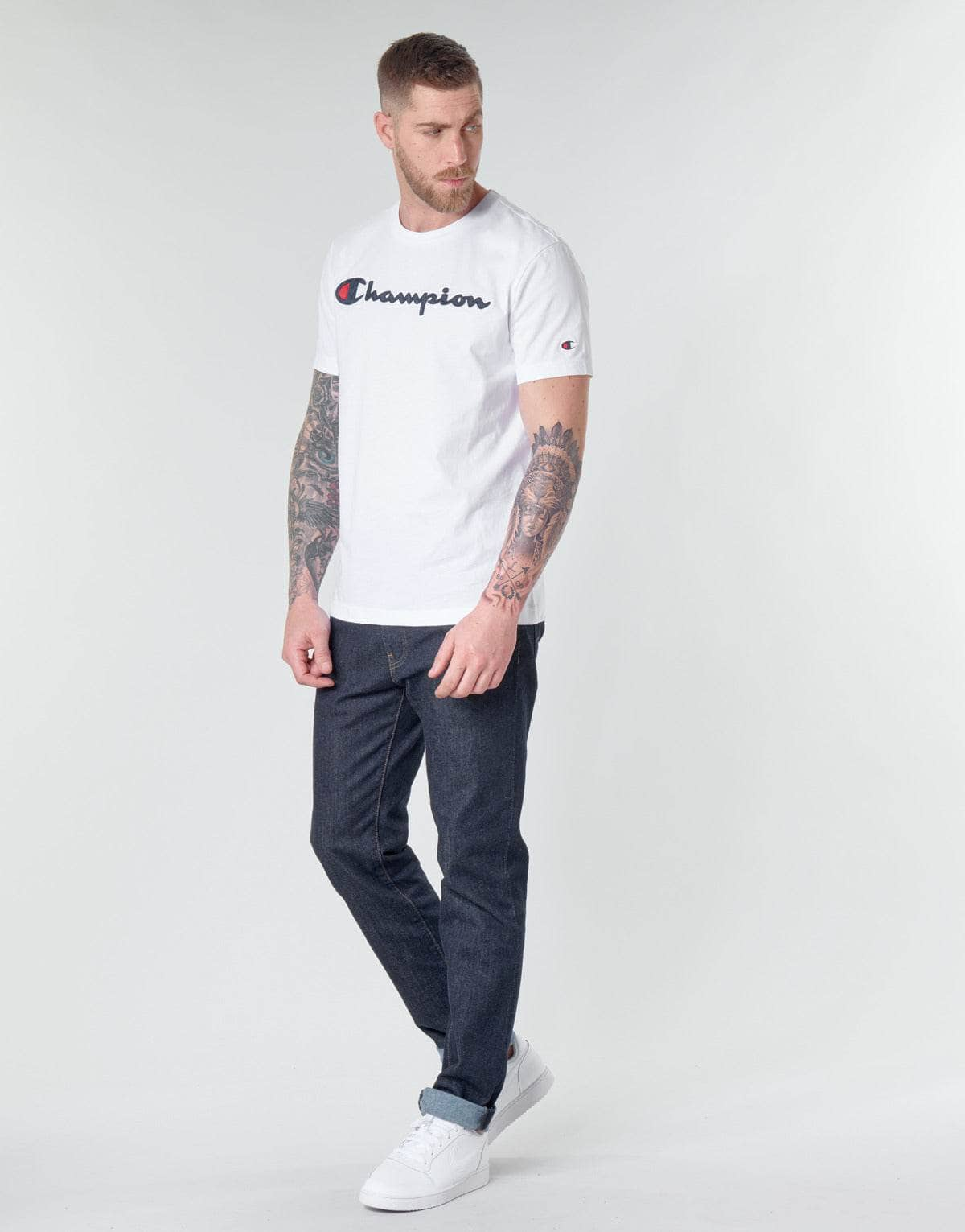 T-shirt Uomo Champion  214194  Bianco