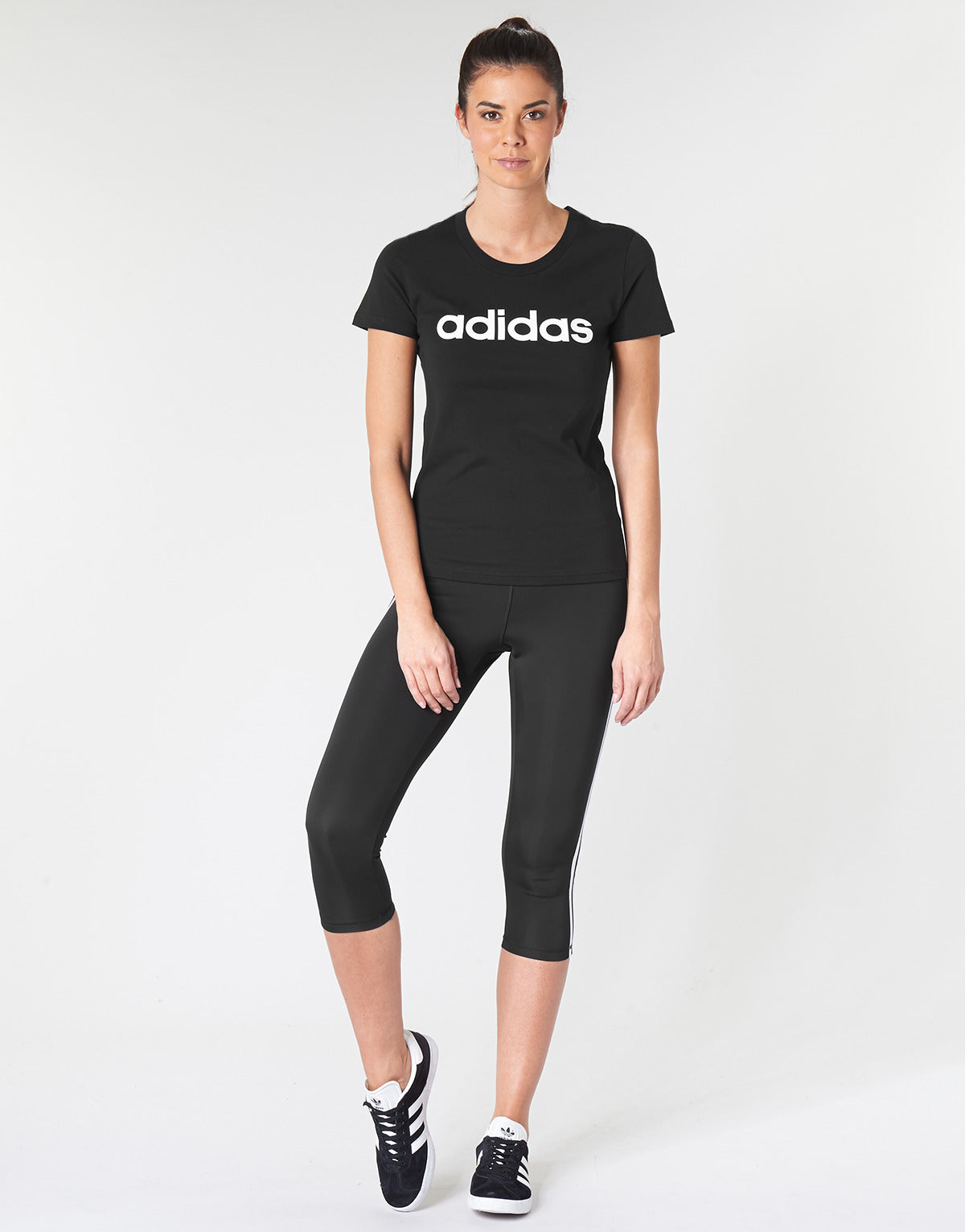 Collant Donna adidas  D2M 3S 34 TIG  Nero