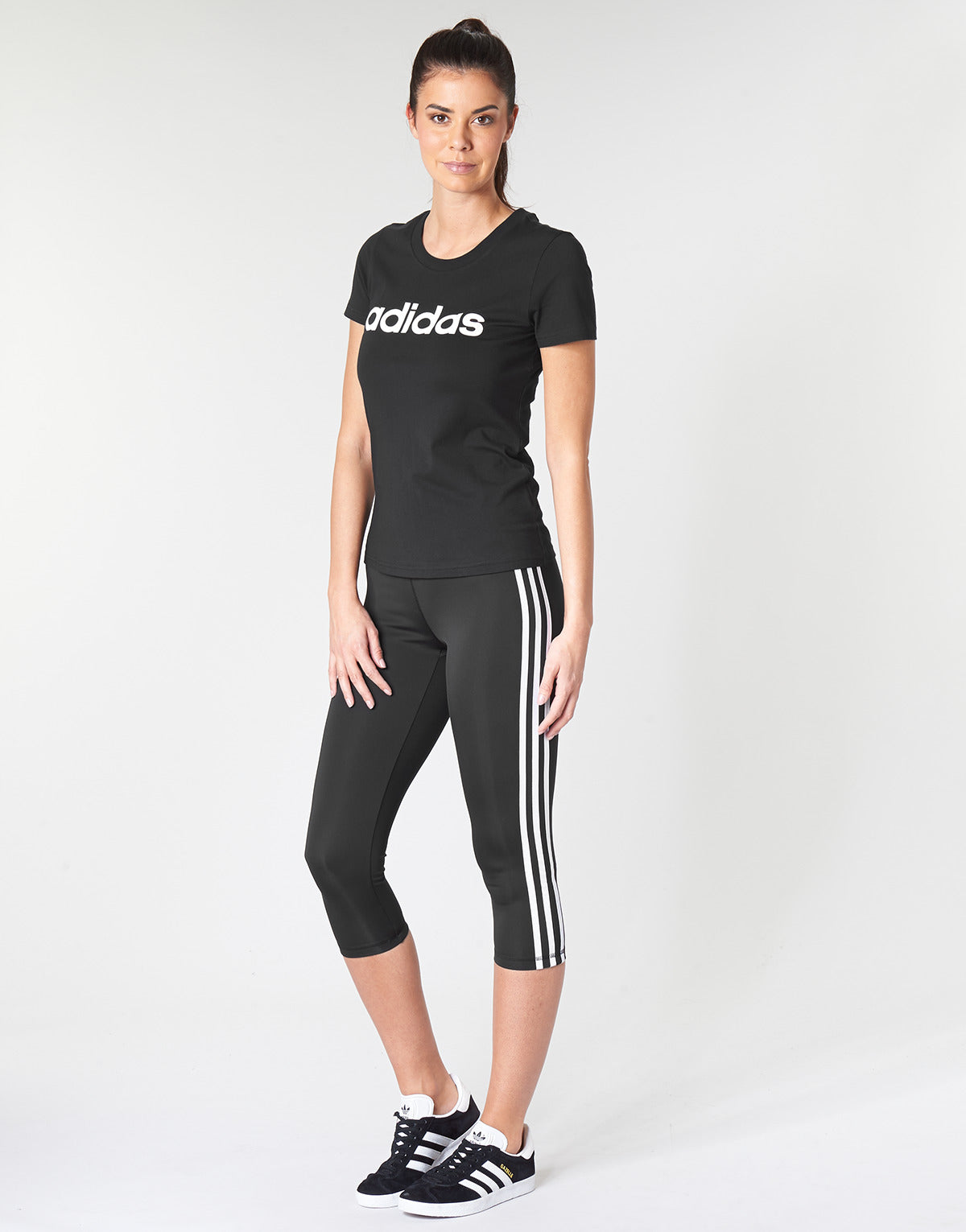 Collant Donna adidas  D2M 3S 34 TIG  Nero