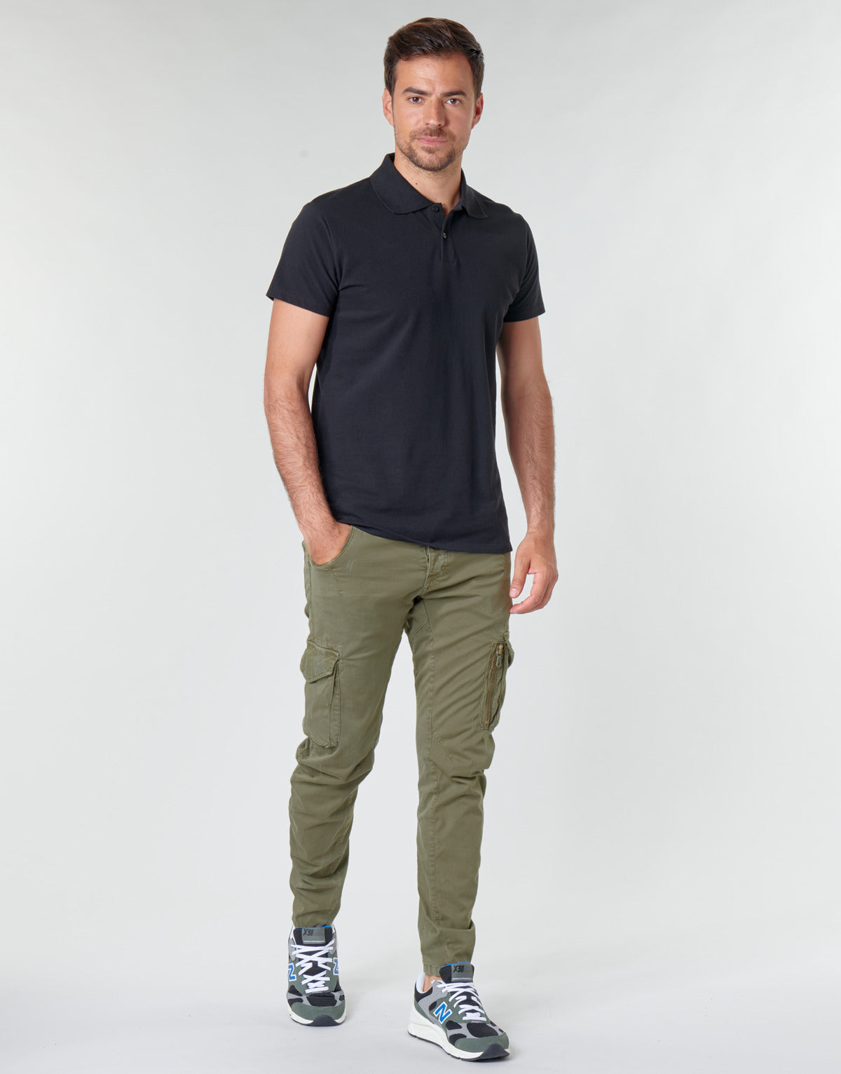 Pantalone Cargo Uomo Le Temps des Cerises  ALBAN  Kaki