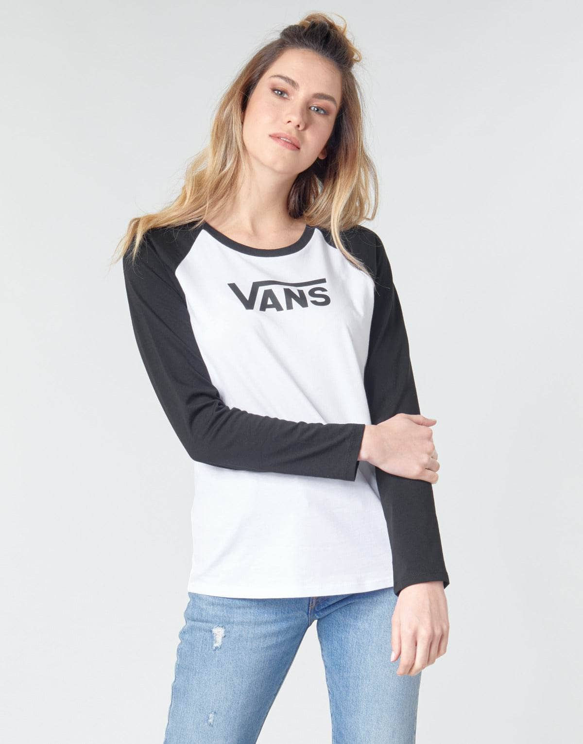 T-shirts a maniche lunghe Donna Vans  FLYING V LS RAGLAN  Bianco