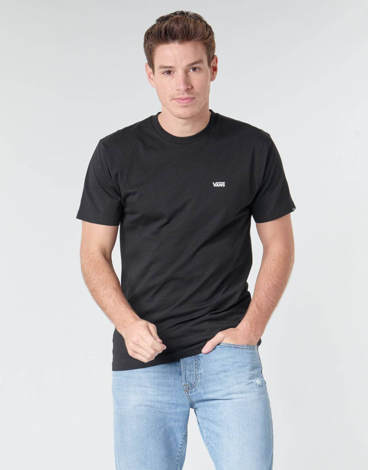 T-shirt Uomo Vans  LEFT CHEST LOGO TEE  Nero