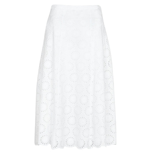 Gonna Donna MICHAEL Michael Kors  FLORAL EYLT LNG SKIRT  Bianco