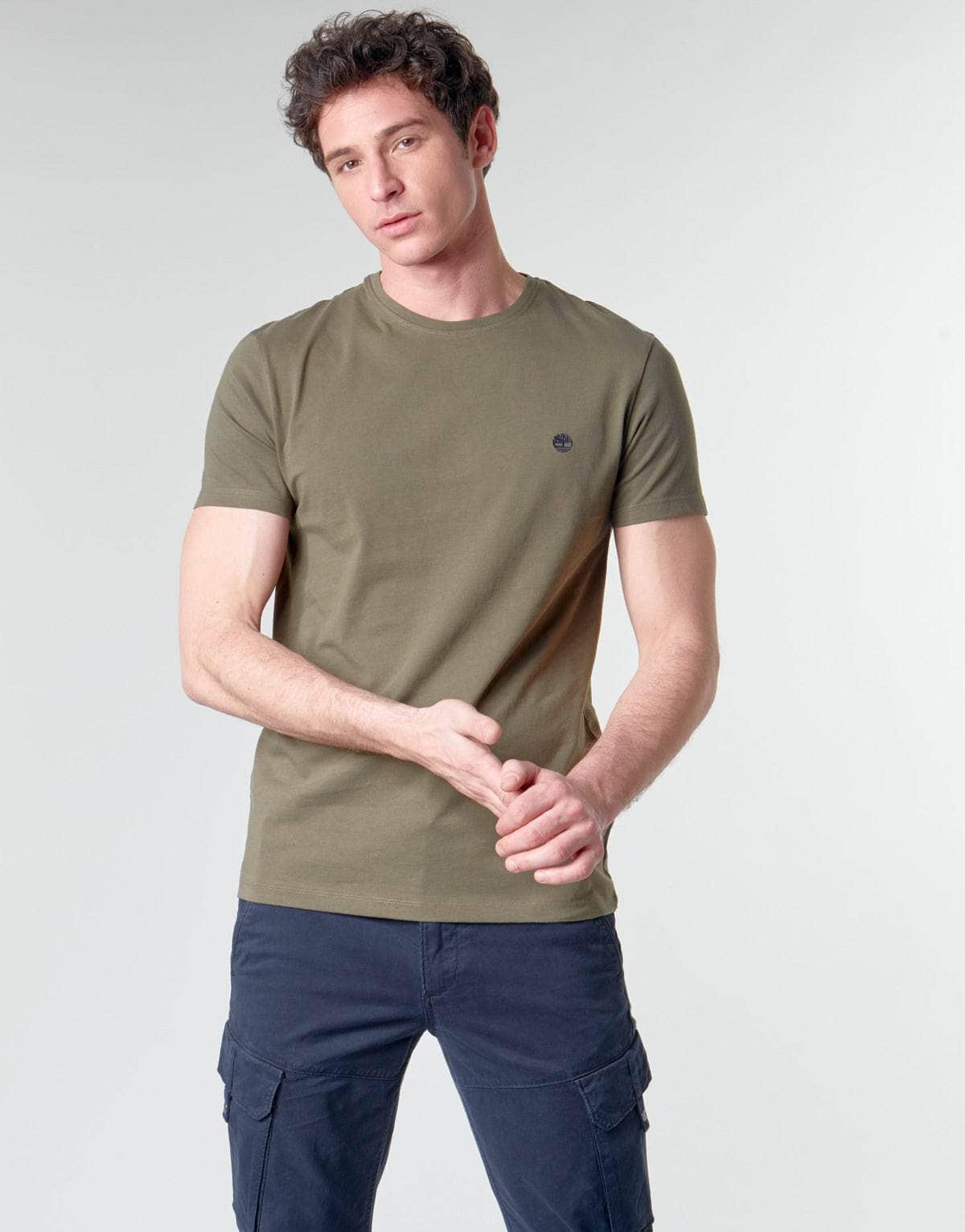 T-shirt Uomo Timberland  SS DUNSTAN RIVER CREW TEE  Kaki