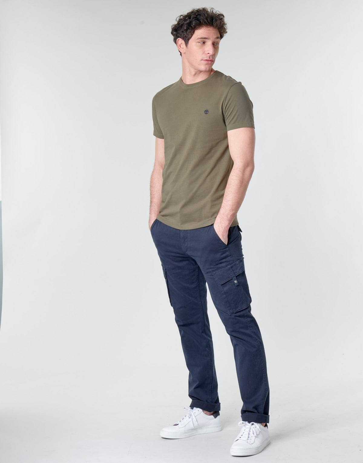 T-shirt Uomo Timberland  SS DUNSTAN RIVER CREW TEE  Kaki