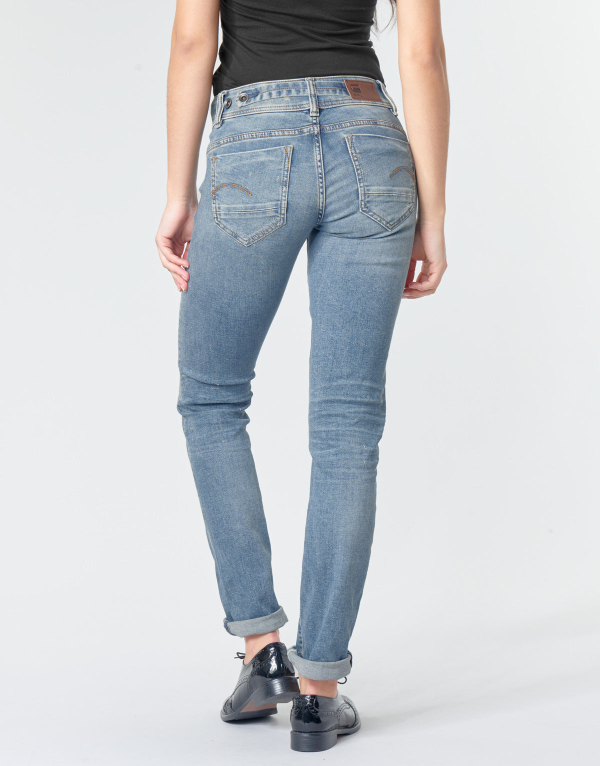 Jeans Donna G-Star Raw  MIDGE MID STRAIGHT WMN  Blu