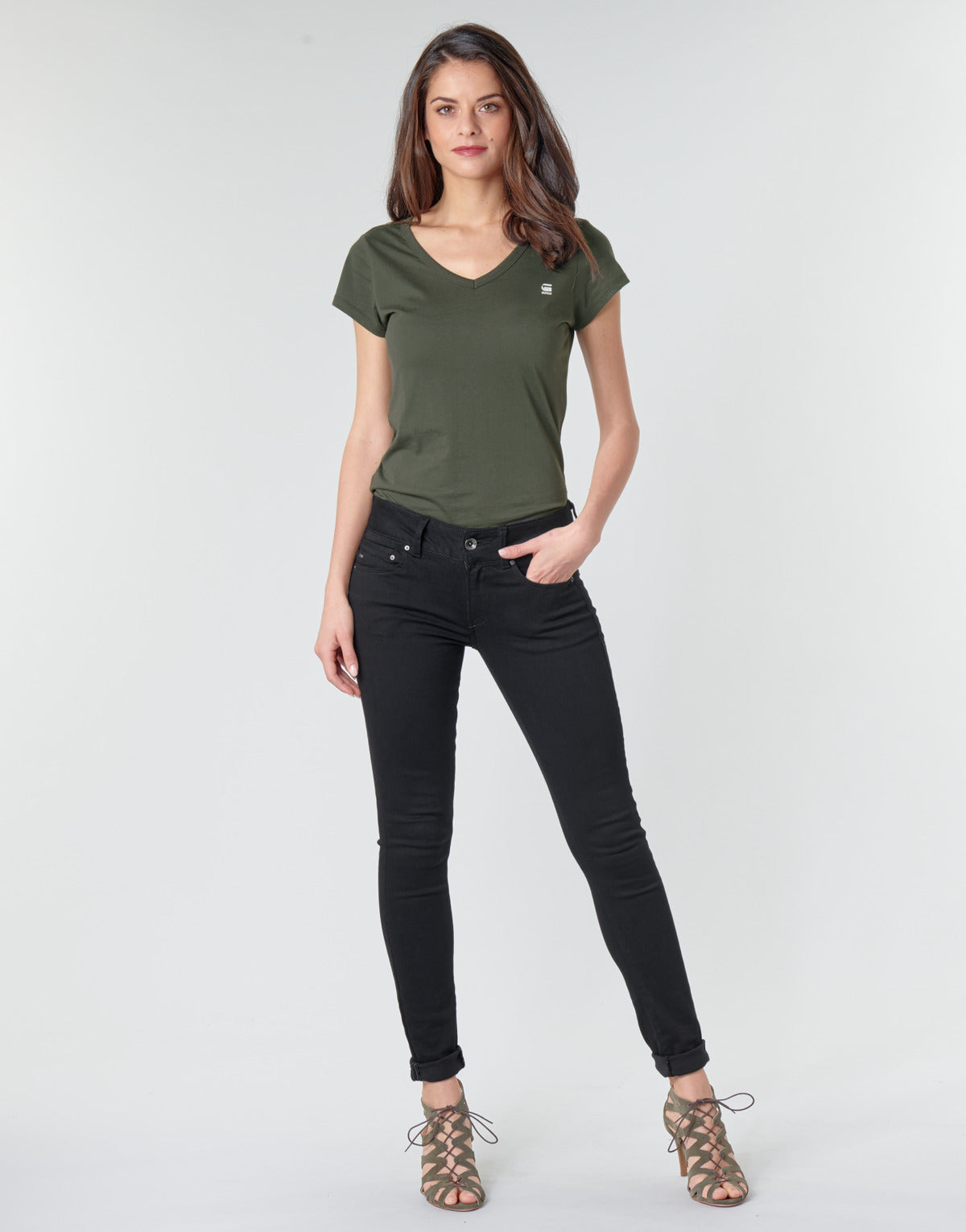 Jeans skynny Donna G-Star Raw  MIDGE CODY MID SKINNY WMN  Nero