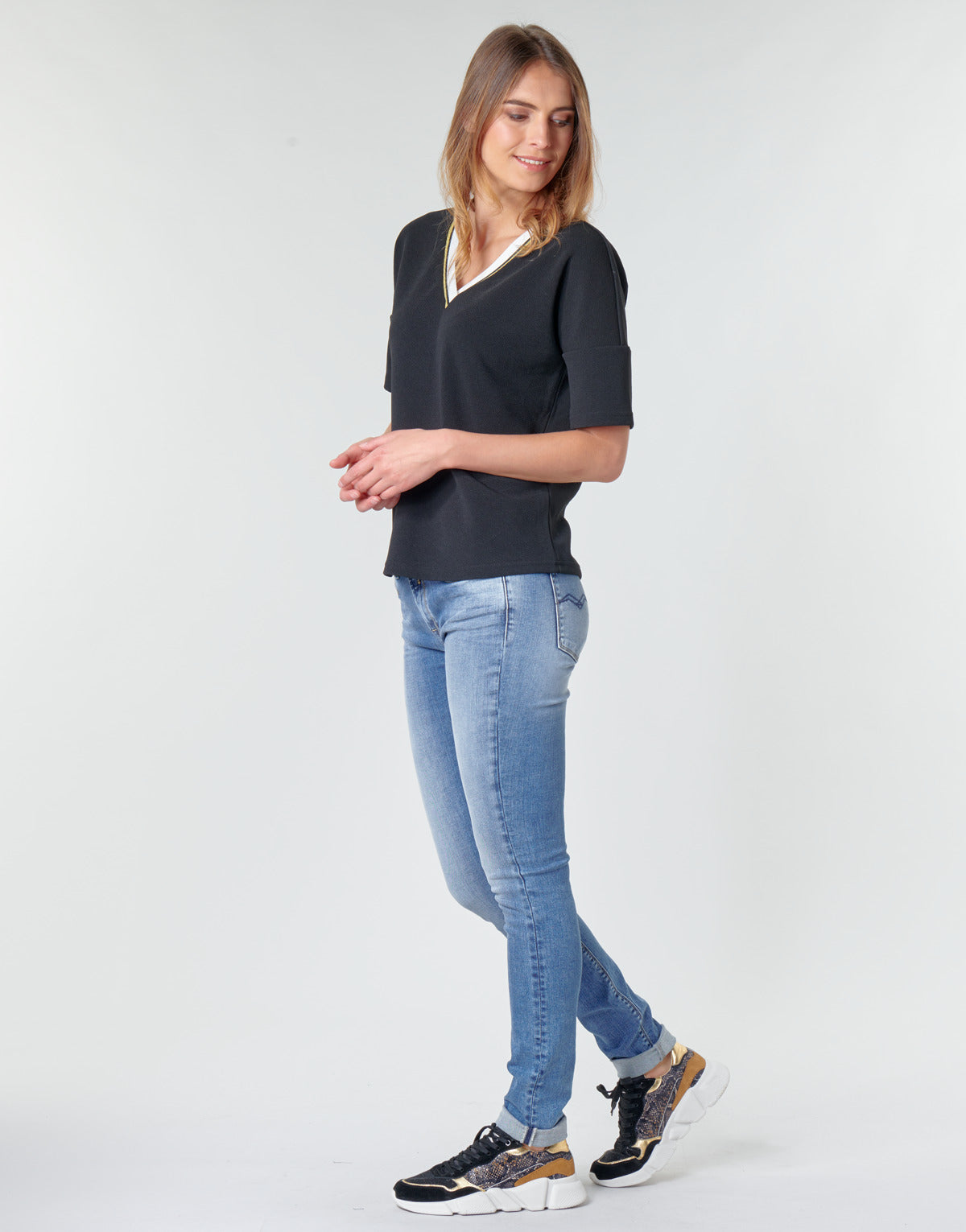 Jeans skynny Donna Replay  LUZ  Blu