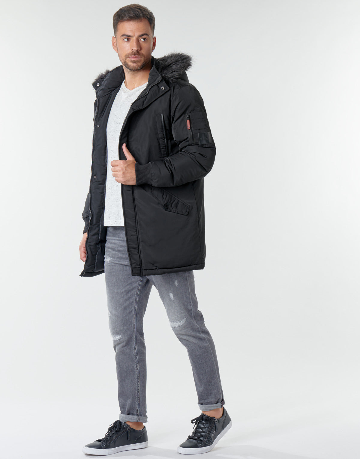 Parka Uomo Deeluxe  SHARKSON  Nero