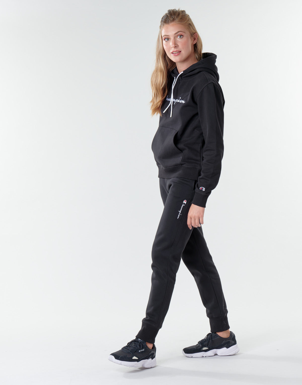 Felpa Donna Champion  HEAVY COMBED COTTON FLEECE  Nero