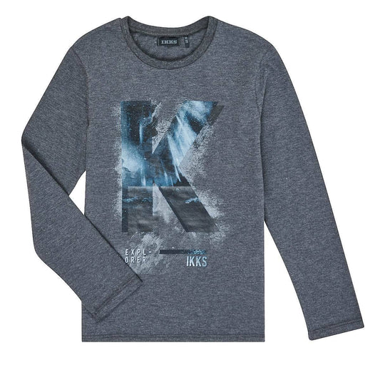 T-shirts a maniche lunghe ragazzo Ikks  XR10203  Grigio