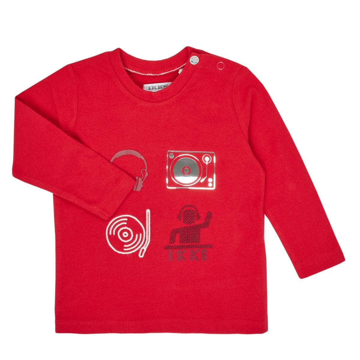 T-shirts a maniche lunghe ragazzo Ikks  XR10011  Rosso