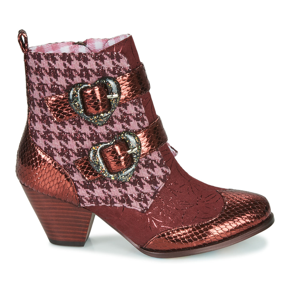 Stivaletti Donna Irregular Choice  TOO HEARTS  Bordeaux