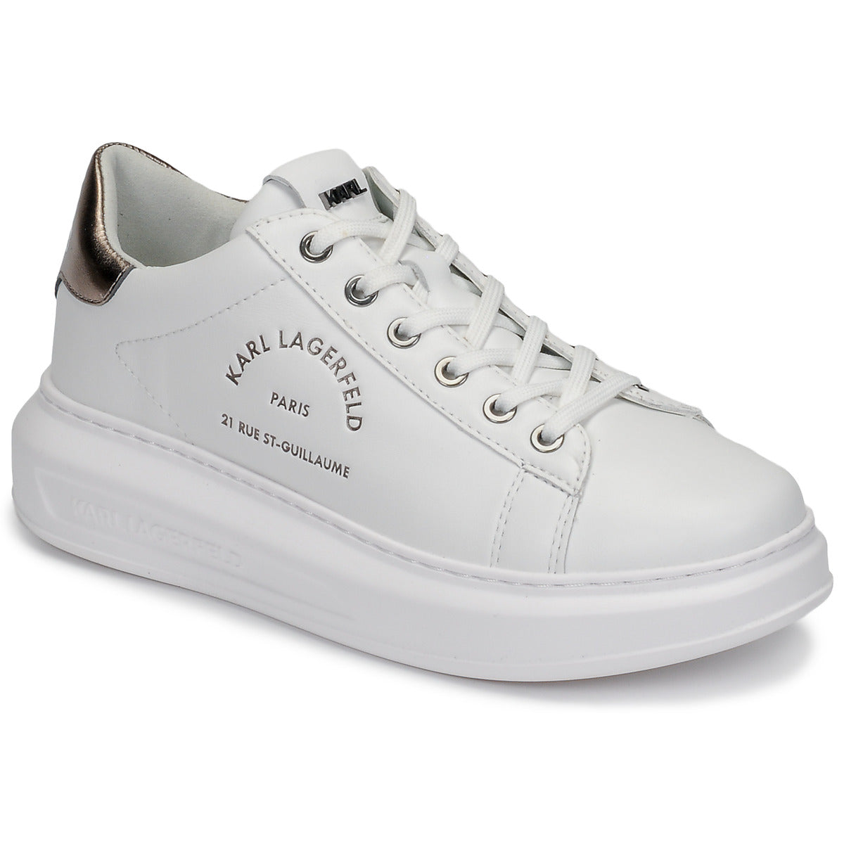 Sneakers basse Donna Karl Lagerfeld  KAPRI Maison Karl Lace  Bianco