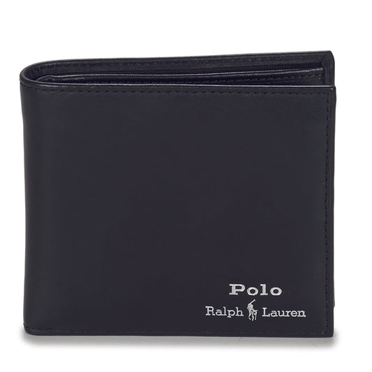 Portafoglio Uomo Polo Ralph Lauren  GLD FL BFC-WALLET-SMOOTH LEATHER  Nero