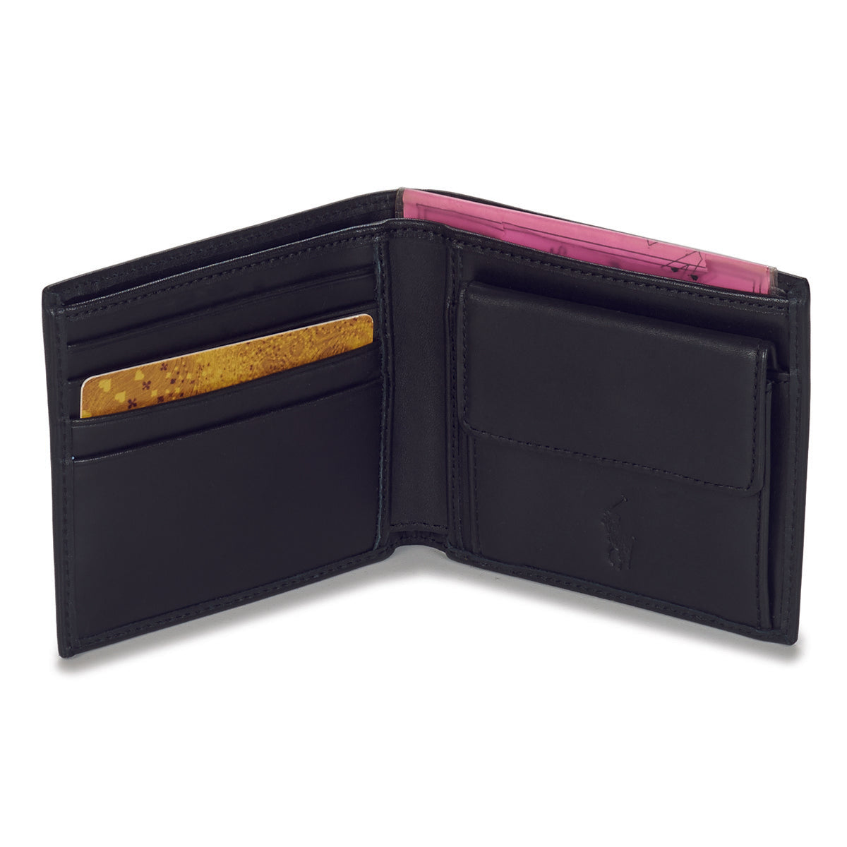 Portafoglio Uomo Polo Ralph Lauren  GLD FL BFC-WALLET-SMOOTH LEATHER  Nero