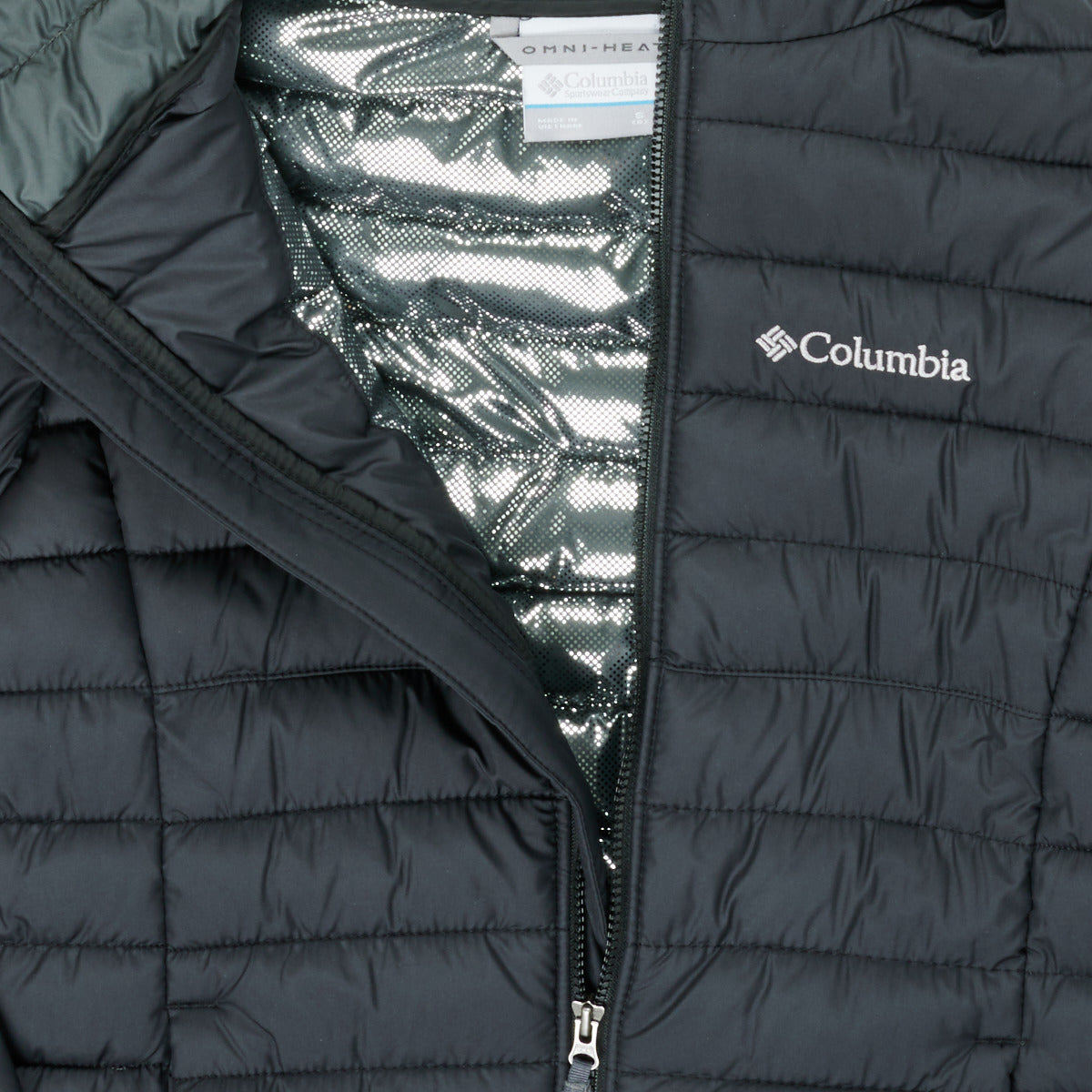 Piumino ragazzo Columbia  POWDER LITE HOODED JACKET  Nero