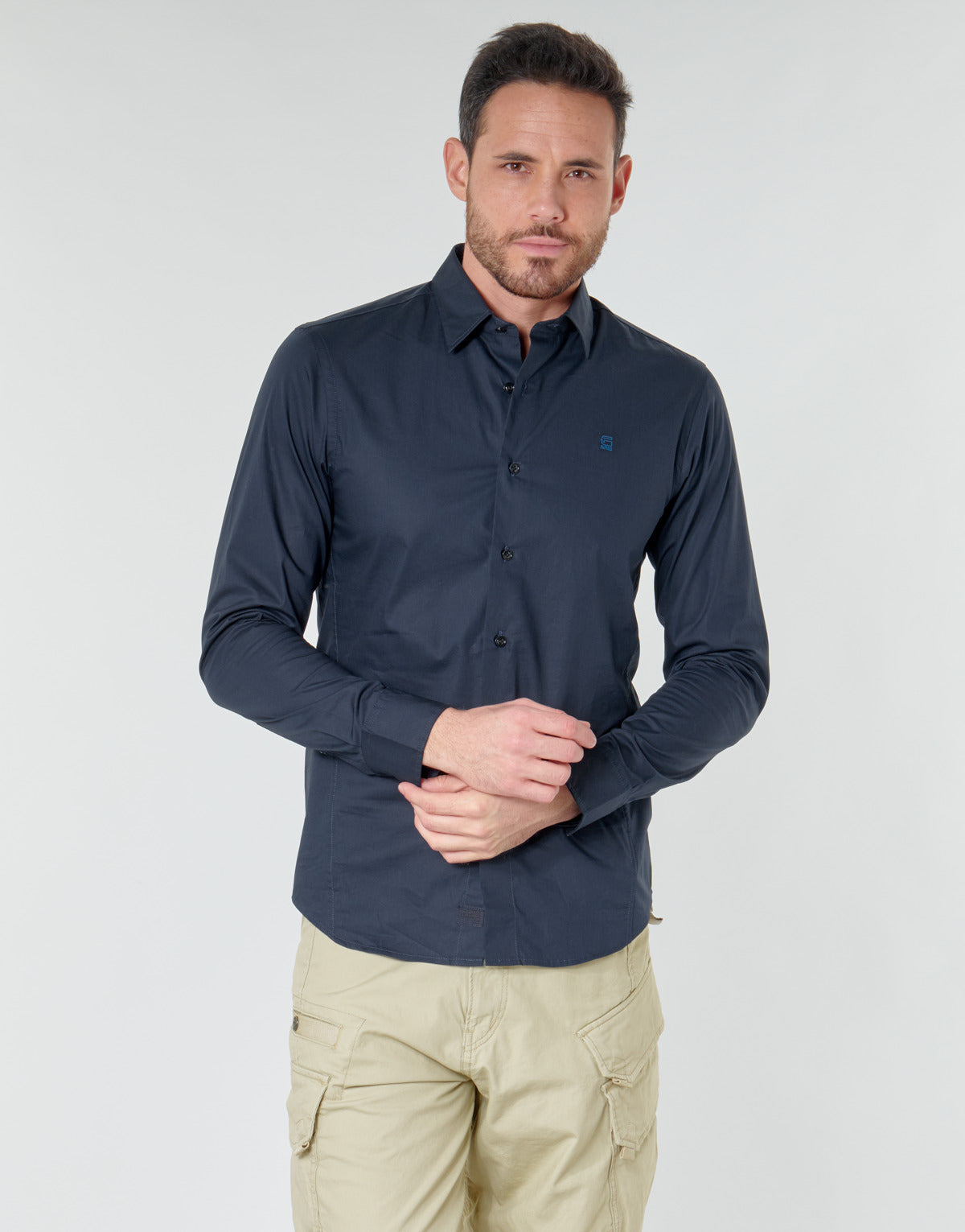 Camicia a maniche lunghe Uomo G-Star Raw  DRESSED SUPER SLIM SHIRT LS  Blu