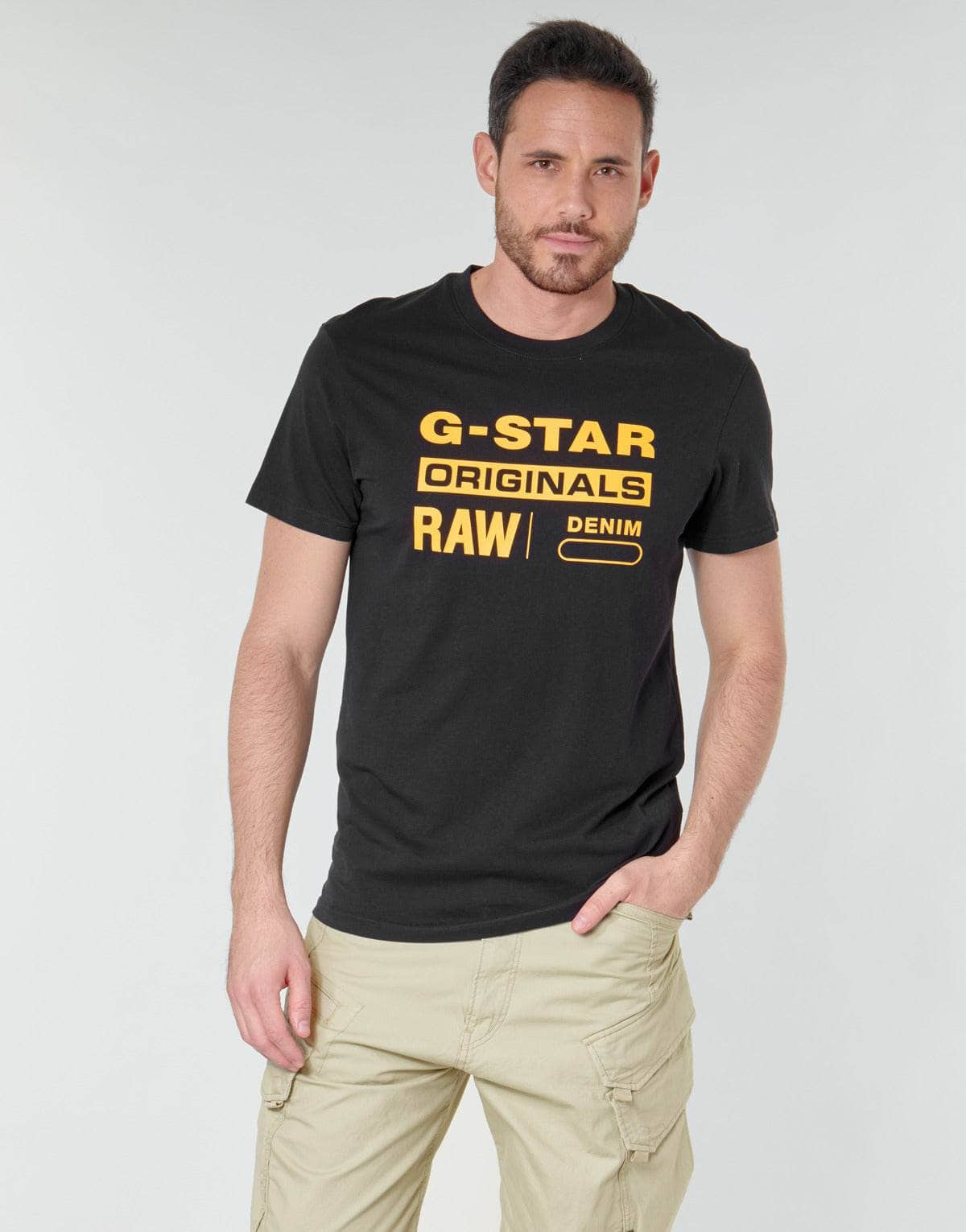 T-shirt Uomo G-Star Raw  COMPACT JERSEY O  Nero