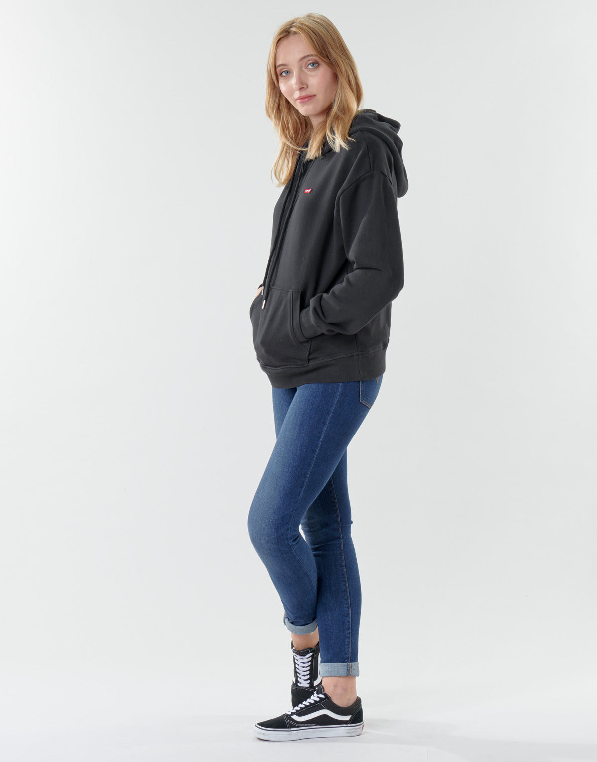 Felpa Donna Levis  STANDARD HOODIE  Nero