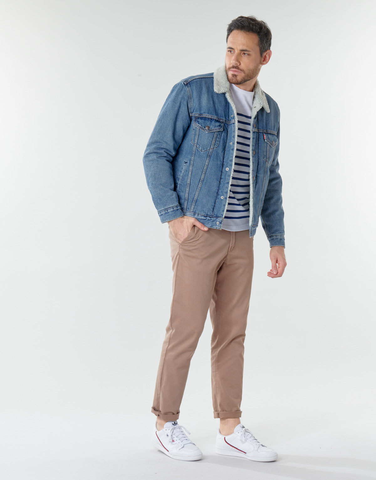 Giacca in jeans Uomo Levis  TYPE 3 SHERPA TRUCKER  Blu