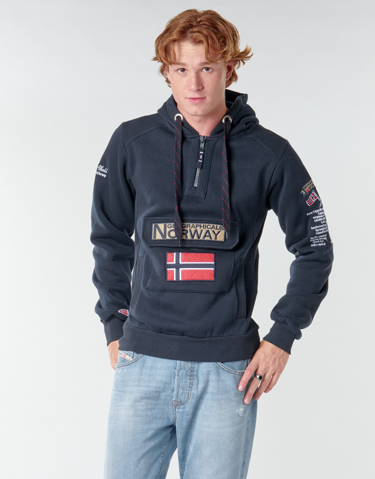 Felpa Uomo Geographical Norway  GYMCLASS  Blu