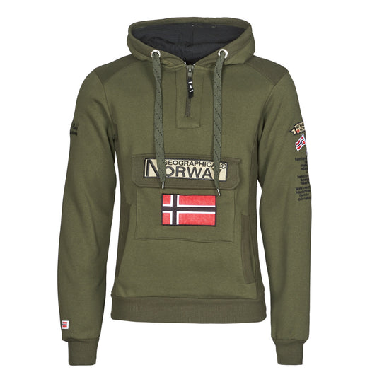 Felpa Uomo Geographical Norway  GYMCLASS  Kaki