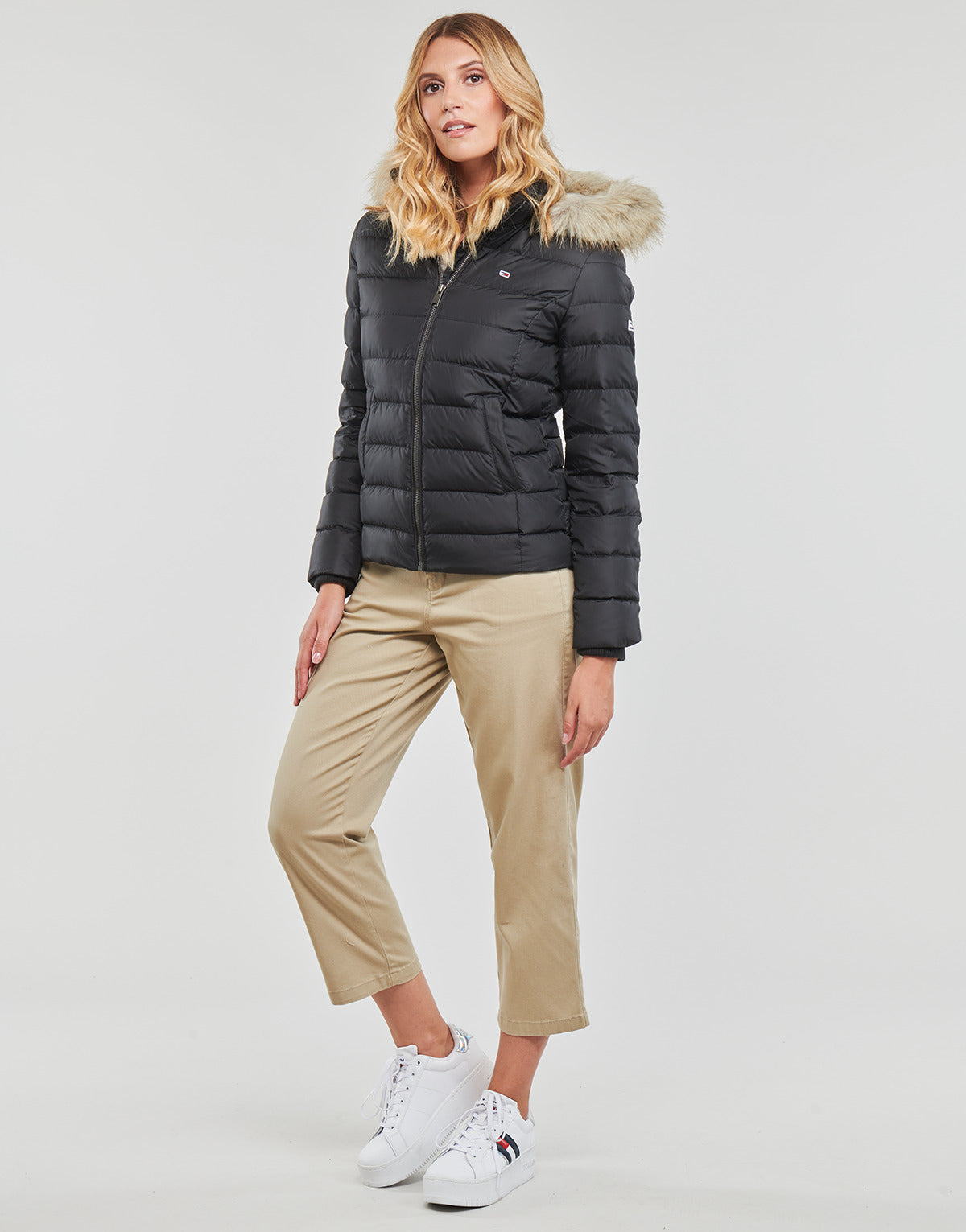 Piumino Donna Tommy Jeans  TJW BASIC HOODED DOWN JACKET  Nero