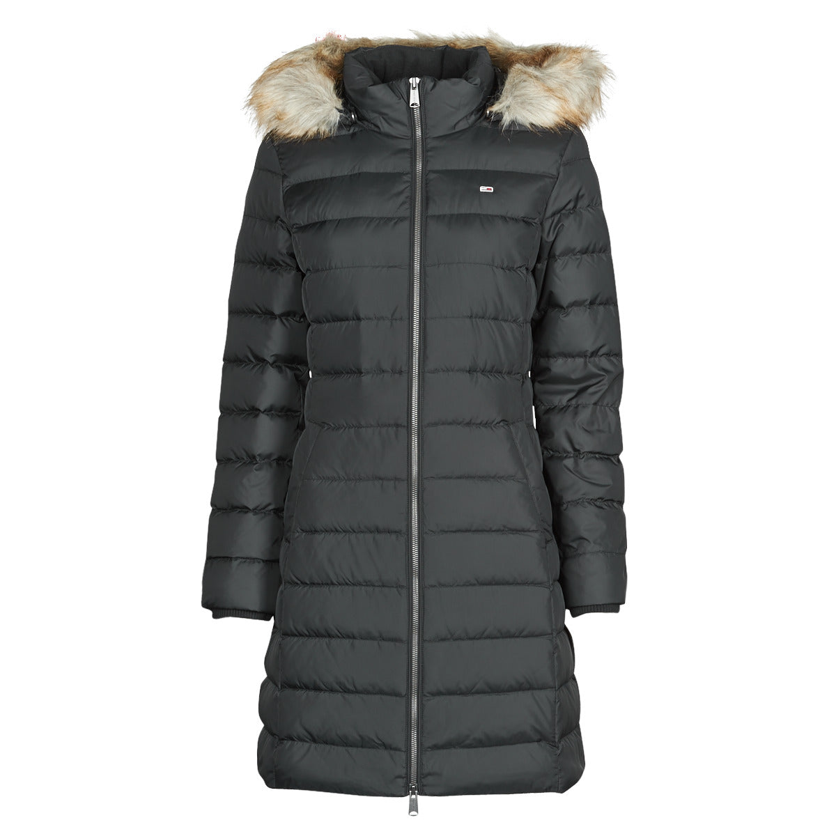 Piumino Donna Tommy Jeans  TJW ESSENTIAL HOODED DOWN COAT  Nero