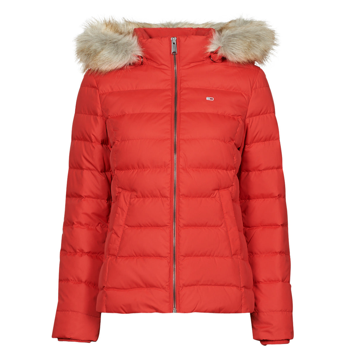 Piumino Donna Tommy Jeans  TJW BASIC HOODED DOWN JACKET  Rosso