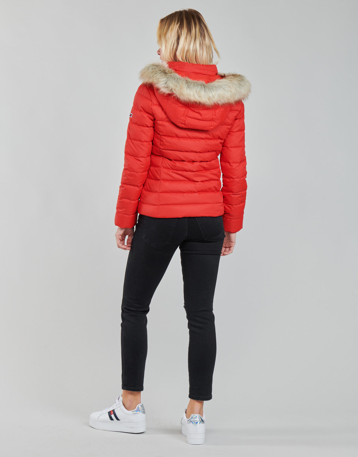 Piumino Donna Tommy Jeans  TJW BASIC HOODED DOWN JACKET  Rosso