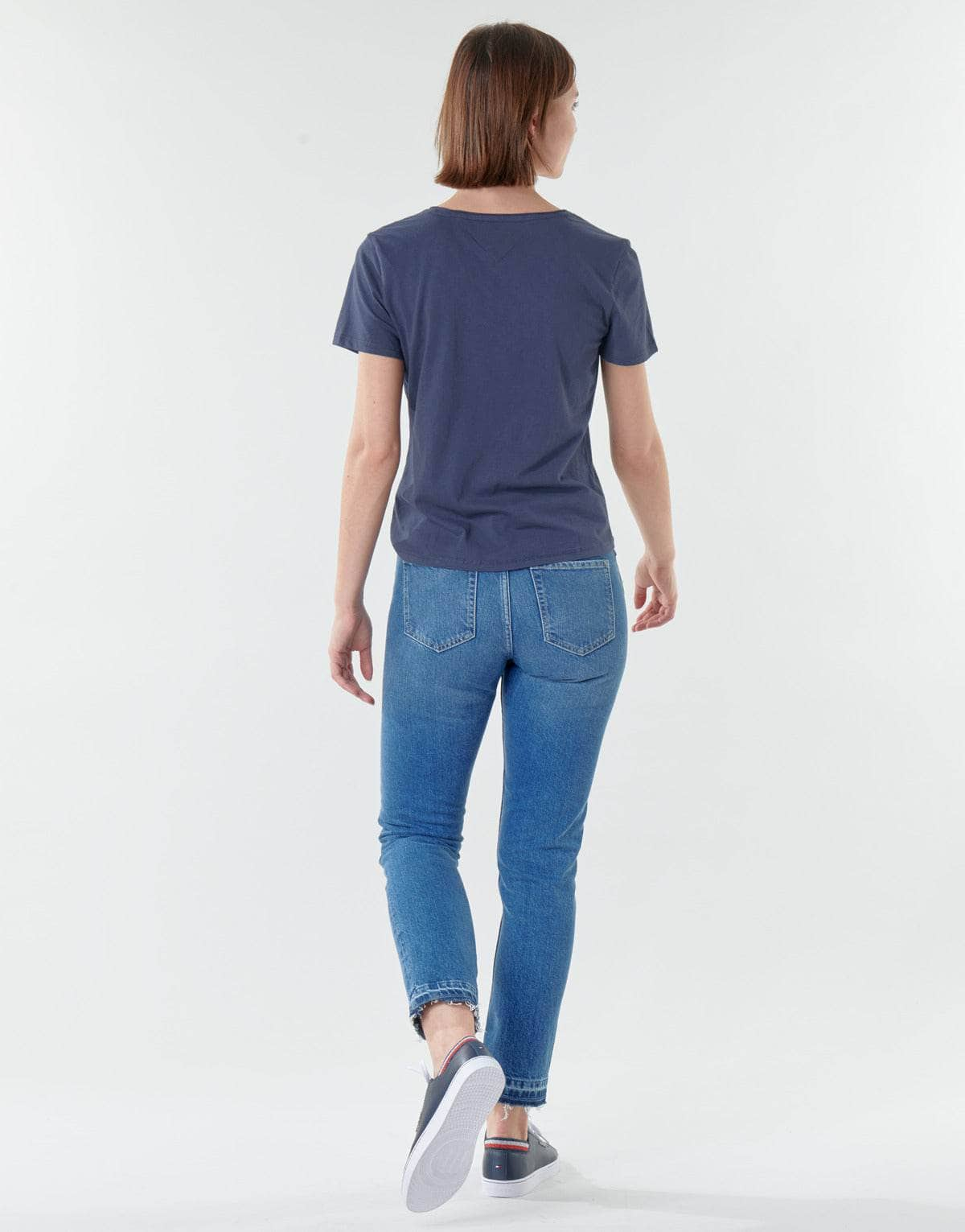 T-shirt Donna Tommy Jeans  TJW SLIM JERSEY V NECK  Blu