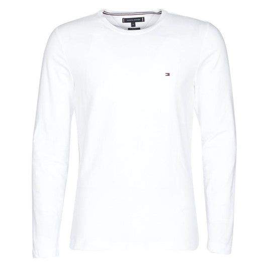 T-shirts a maniche lunghe Uomo Tommy Hilfiger  STRETCH SLIM FIT LONG SLEEVE TEE  Bianco