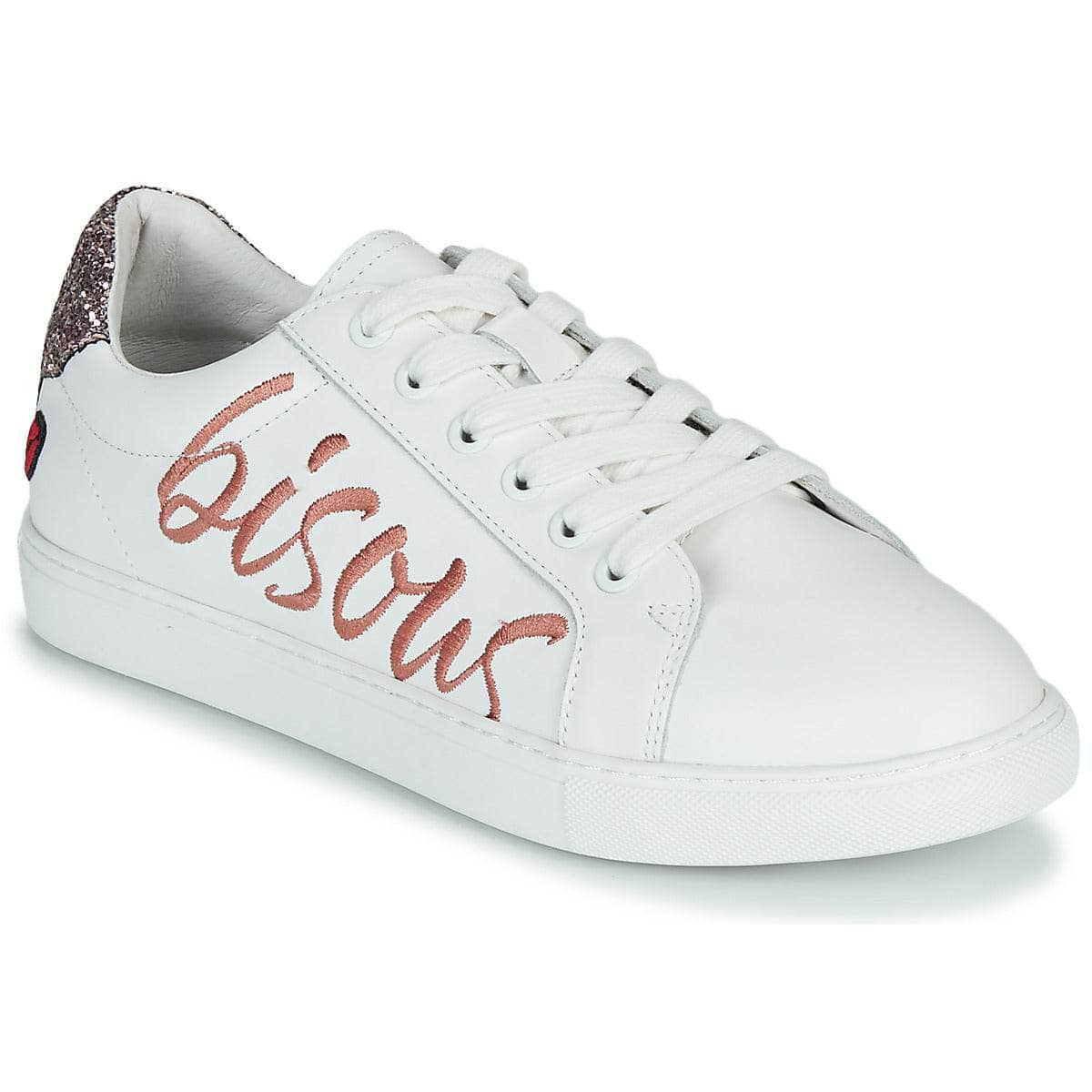 Sneakers basse Donna Bons baisers de Paname  SIMONE BISOUS  Bianco