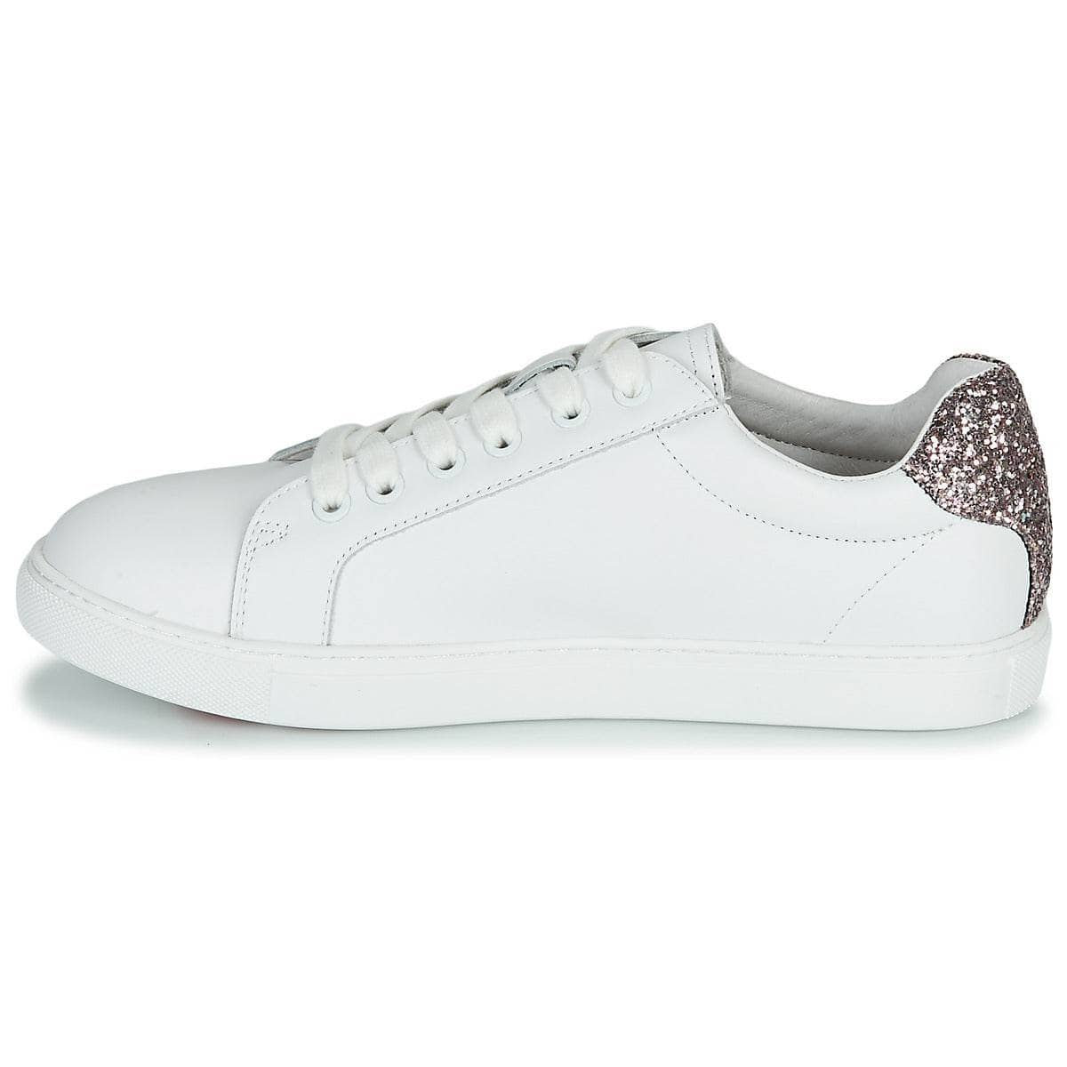 Sneakers basse Donna Bons baisers de Paname  SIMONE BISOUS  Bianco