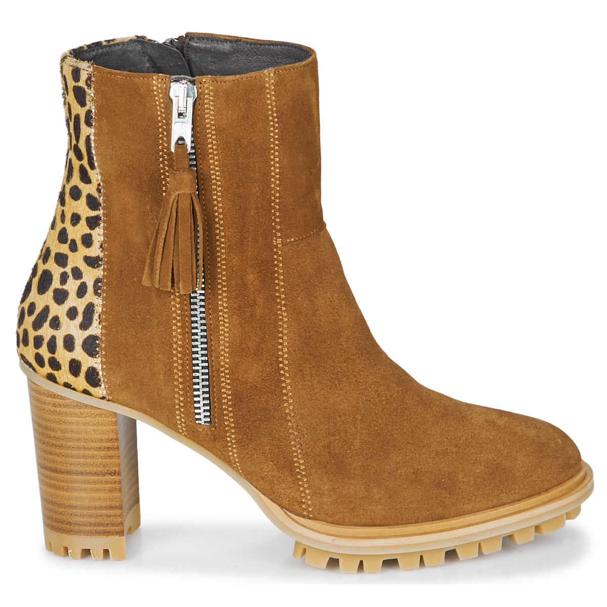 Stivaletti Donna Philippe Morvan  LOKS V1 VELOURS CAMEL/LEOP  Marrone