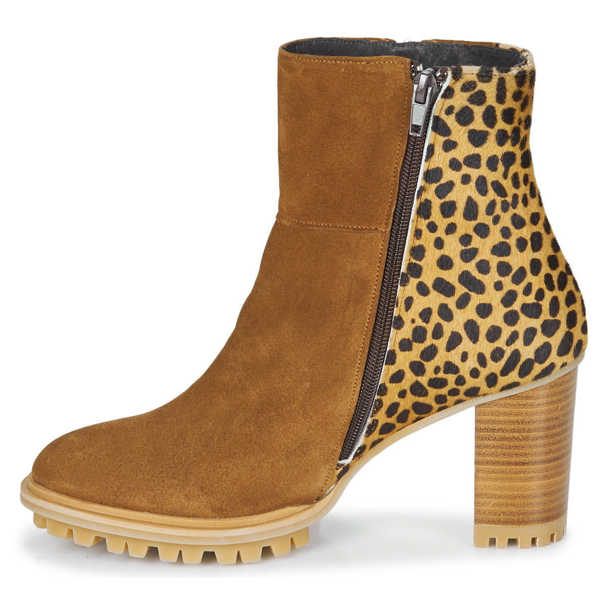 Stivaletti Donna Philippe Morvan  LOKS V1 VELOURS CAMEL/LEOP  Marrone