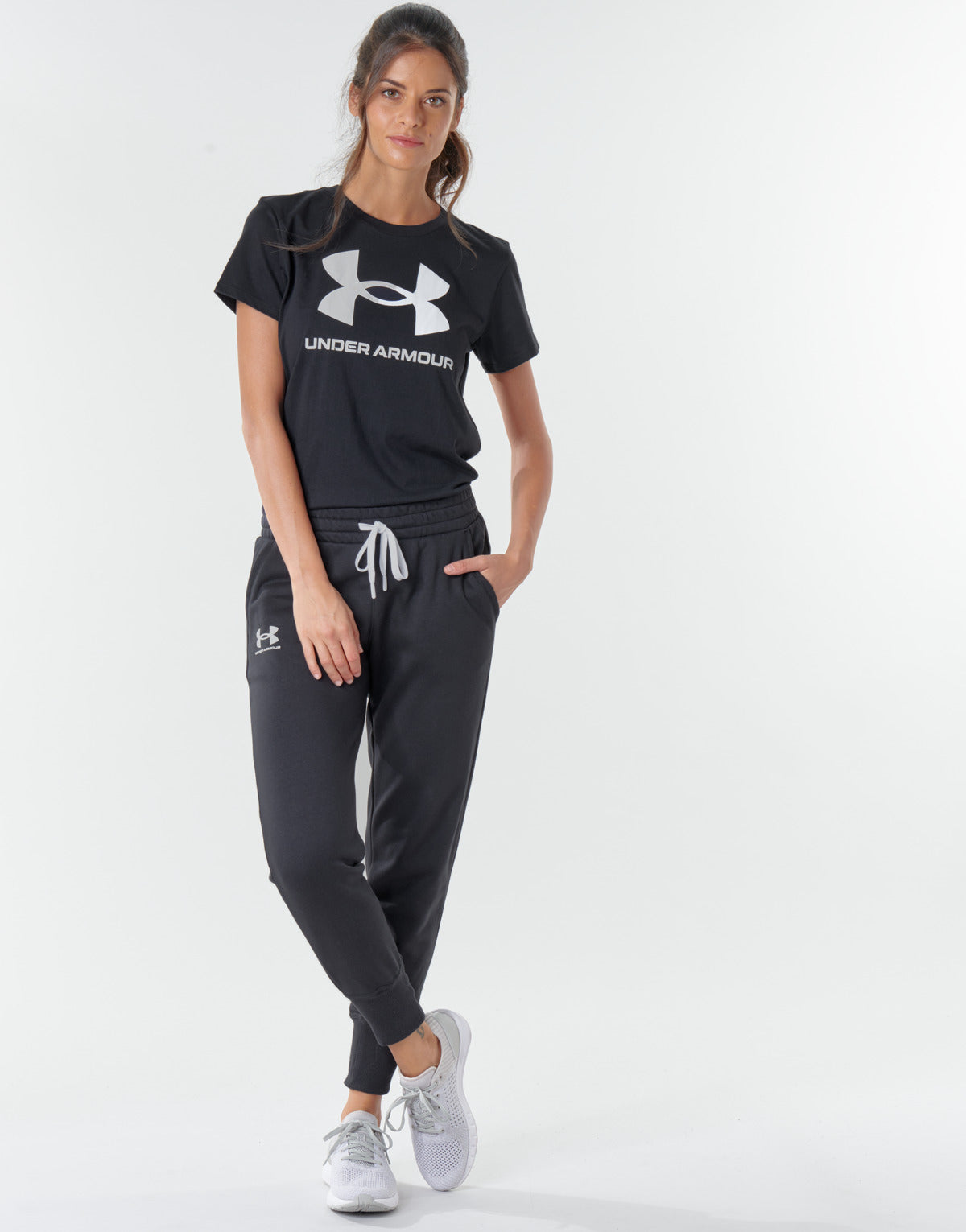 Pantaloni Sportivi Donna Under Armour  RIVAL FLEECE JOGGERS  Nero