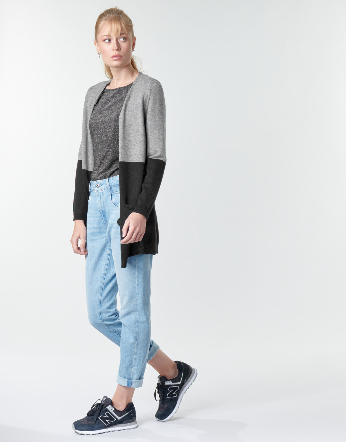 Gilet / Cardigan Donna Only  ONLQUEEN  Grigio