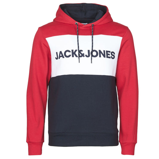 Felpa Uomo Jack & Jones  JJELOGO BLOCKING  Rosso