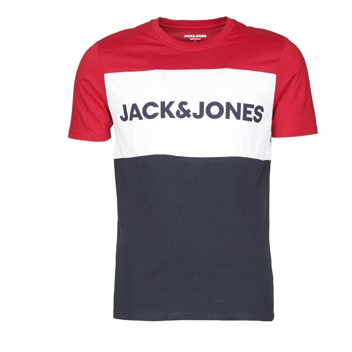 T-shirt Uomo Jack & Jones  JJELOGO BLOCKING  Rosso